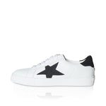 Ezi Wide Fit Trainers - Black Suede Star