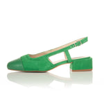 Fern Wide Fit Court - Green Suede