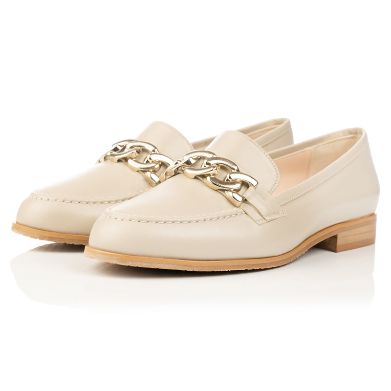 PAST SEASON SECONDS - Chain Loafer Beige  (SAMPLE SALE)