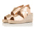 Ciara - Wide Fit Wedge Sandal - Gold Leather