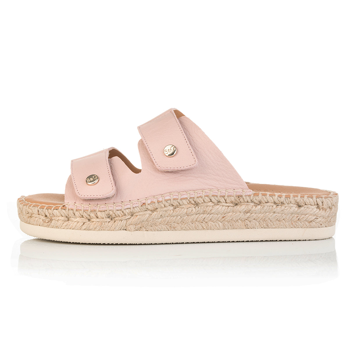 Candy - Wide Fit Espadrille - Pink Leather – Sargasso and Grey