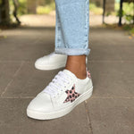 Ezi Wide Fit Trainers - Pink Leopard Star