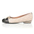 Alice Wide Fit Ballet Flats - Black & Beige Quilted Leather