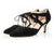 wide fit black suede kitten heels