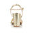 Carrie - Wide Fit Block Heel Sandal - Gold Leather