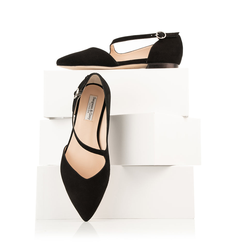 Indy Extra Wide Fit Flats Suede