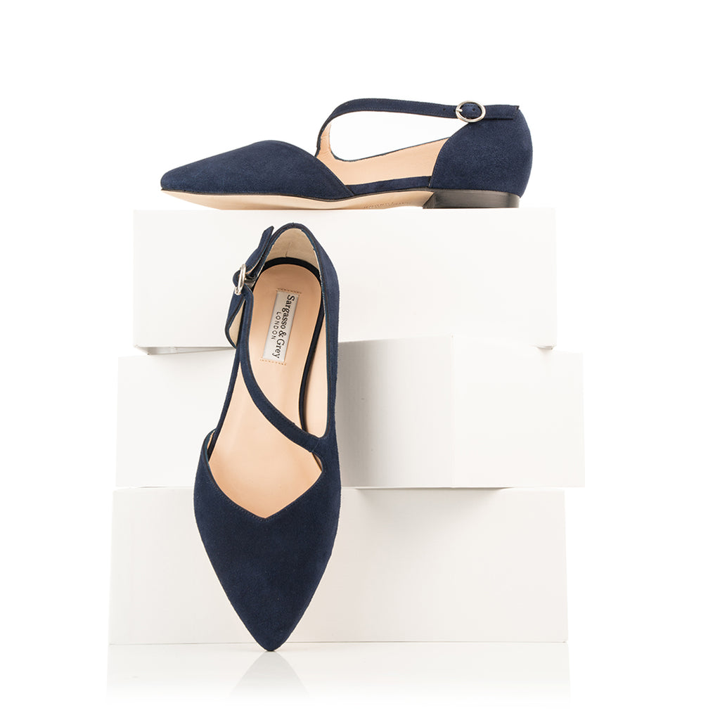 Indy Extra Wide Fit Flats Suede