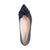 Laura Wide Fit Ballet Flats With Bow - Navy Leather