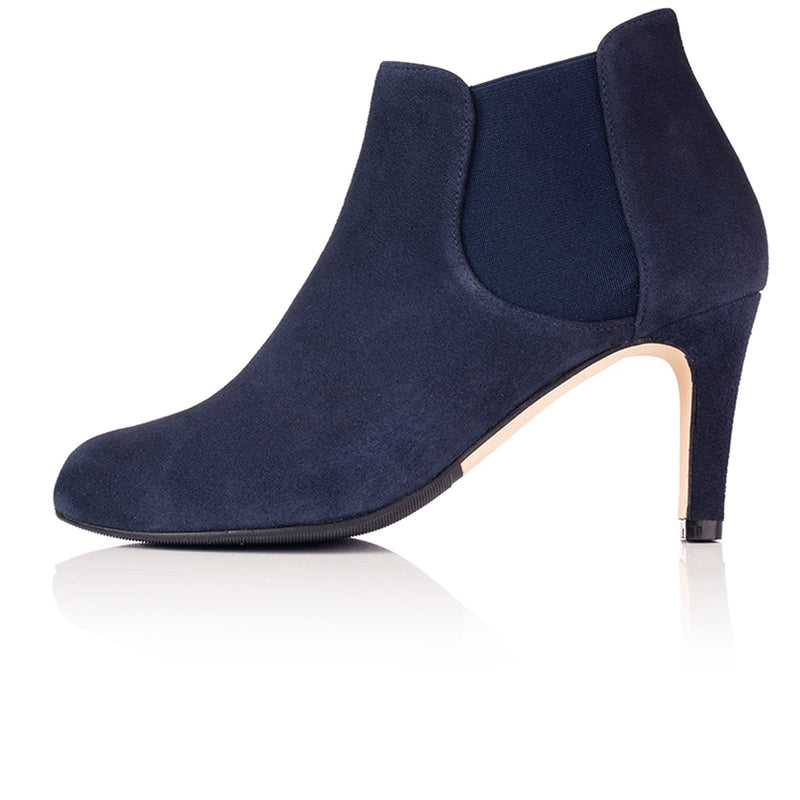 Lily Wide Fit Boots - Navy Suede