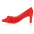 Lola Wide Fit Court Shoe – Red Suede