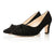 Lola Wide Fit Court Shoe – Black Suede