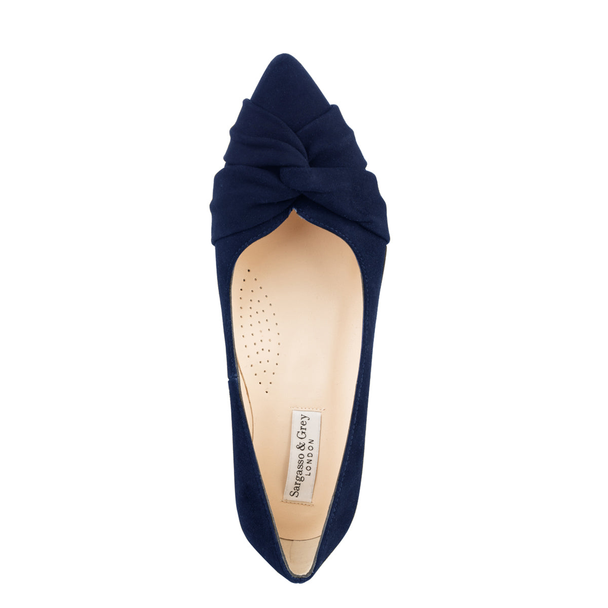 Lola | Extra Wide Fit Navy Suede Court Shoes â Sargasso and Grey