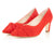 Lola Wide Fit Court Shoe – Red Suede