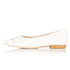Love Heart Wide Fit Bridal Flats With Embellishment -  Ivory Leather