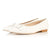 Love Heart Wide Fit Bridal Flats With Embellishment -  Ivory Leather