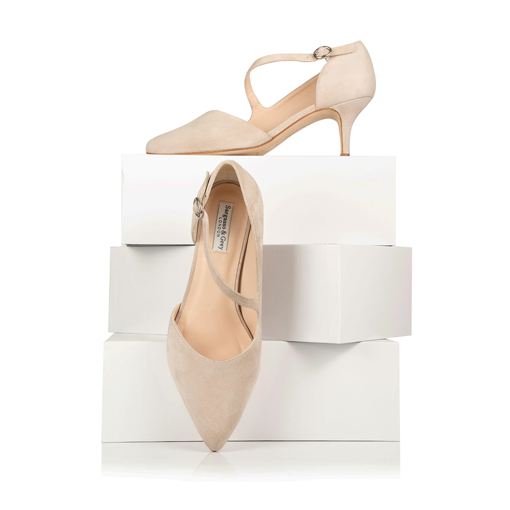 Penelope Extra Wide Fit Shoes Sand Suede