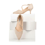 Penelope Wide Fit Shoes - Sand Suede