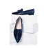 Sandy Wide Fit Flats  - Navy Leather