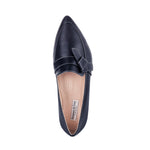 Sandy Wide Fit Flats  - Navy Leather