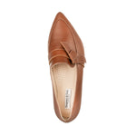 Sandy Wide Fit Flats  - Tan Leather