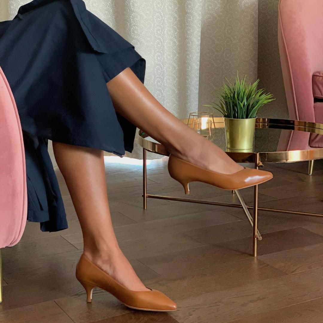 Barely There Low Block Heel Ex Wide | Oxendales