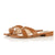 Lipa Wide Fit Sliders - Tan Leather