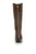 Wide Fit Knee High Boots - Brown Suede
