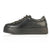 Wide Fit Trainers - Black Leather