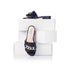 Wide Fit Chain Sliders - Navy Leather